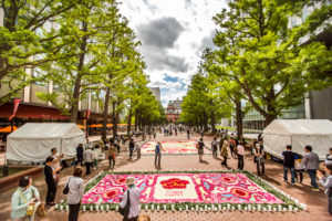 Sapporo Flower Carpet view down street
