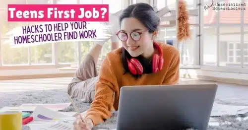 teens first job - girl on laptop making notes