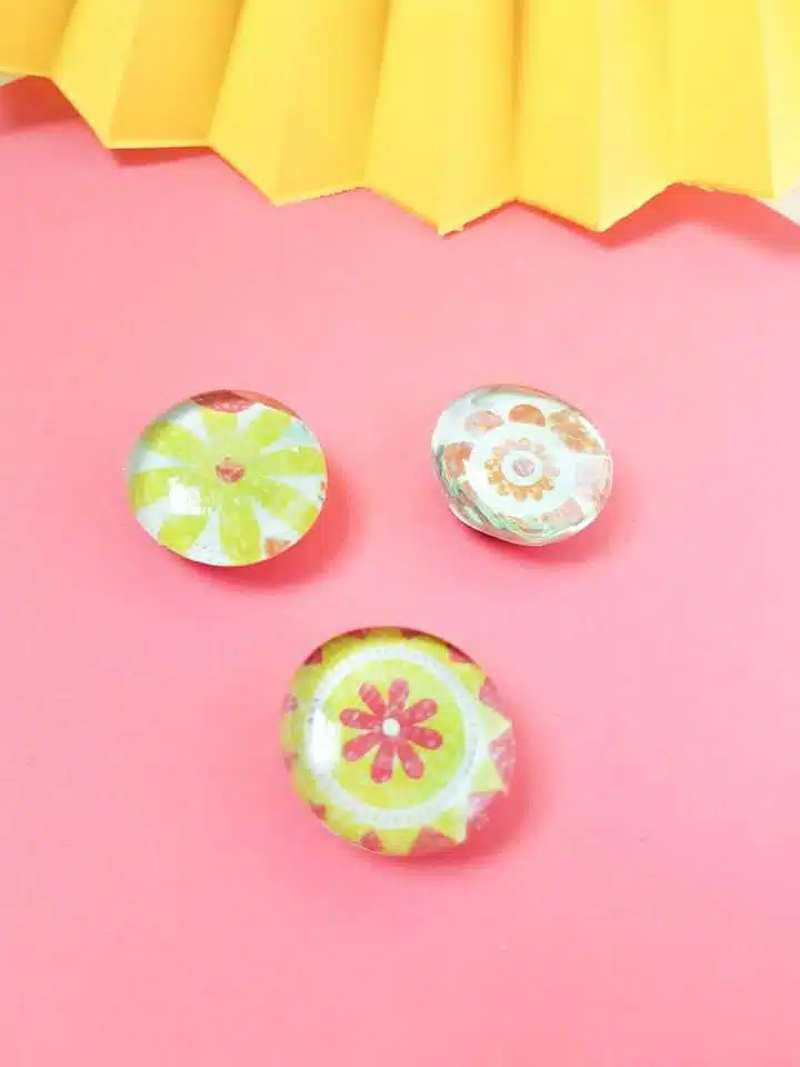 DIY Glass Gem Magnets for Refrigerator Art