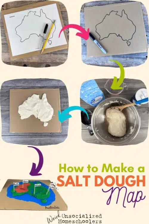 Easy and fun to make, salt dough maps are a great visual aid for learning the geography of a country and a fun, hands-on tool for making history come alive.